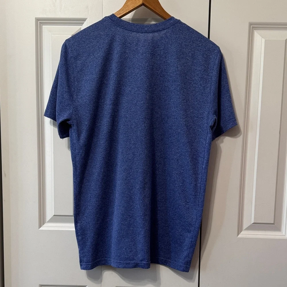 Nike Men's Heathered Blue Short Sleeve Dri-Fit Tee - Picture 4 of 4